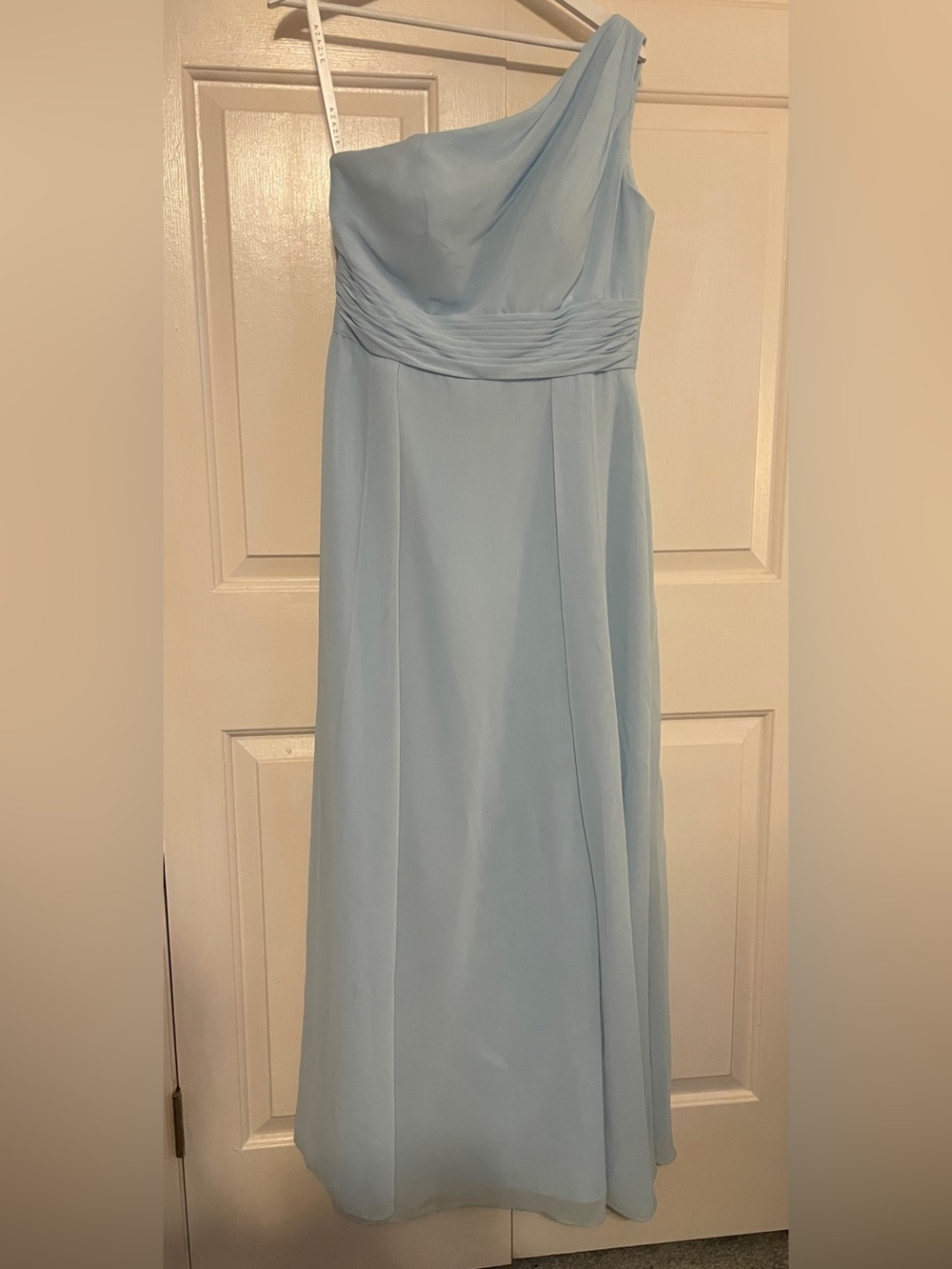 AZAZIE Light Blue One Shoulder Maxi Dress | Romantic & Classic Bridesmaid